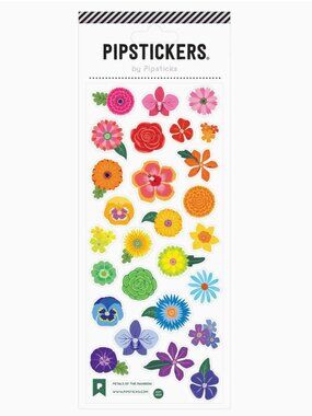 Pipstickers Floral Sticker Sheet NWT Colorful Flower Planner Stickers / Sealed